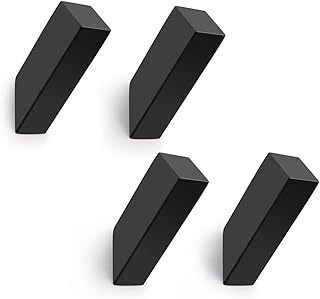 Black Towel Hooks Wall Mounted, SUS 304 Stainless Steel Towel & Robe Hoo...