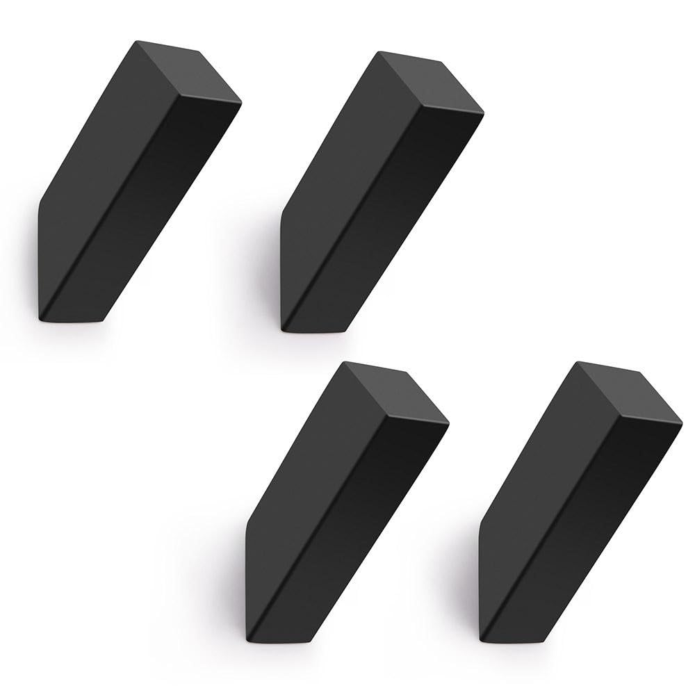 Ranzdn Black Towel Hooks Wall Mounted, SUS 304 Stainless Steel Towel & Robe Hooks, Modern Heavy Duty Wall Hooks Waterproof for Bathroom and Outdoor,