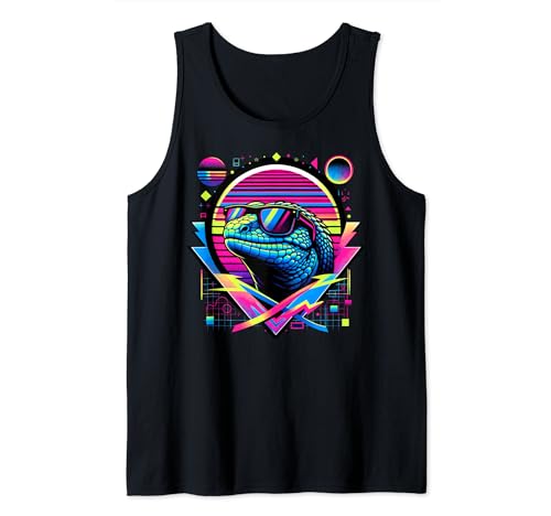 Cool Lizard, años 80, Retrowave, 90, Vaporwave Lizard Camiseta sin Mangas