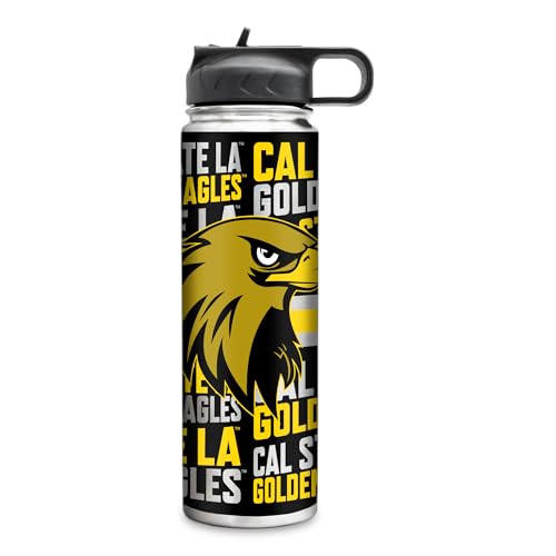 Rico Industries NCAA Cal State Los Angeles Golden Eagles Standard 22oz Stainless Steel Tumbler with Lid - Great For Coffee, Tea, Water or Cocktails