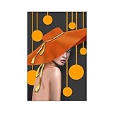 LEOMUZI Modèle de mode Toile Affiche Mur Art Décor Imprimer Image Peintures pour Salon Chambre Sans cadre 08x12inch (20x30cm)