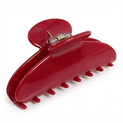 Bgffuy Red Claw Clip 4 In Large Acetate Hair Clip for Women