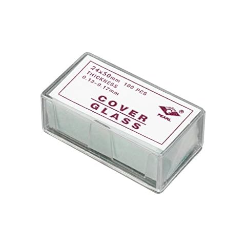 AmScope Microscope Glass Cover Slides Coverslips of 100 Pieces Pre-Cleaned 24mm x 50mm, CS-24X50-100 Cover