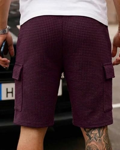 Image of AUSK Classic Relaxed Fit Cargo Stretch Shorts for Mens| Half Pant Cargo Shorts with Pockets | Casual Shorts for Mens