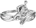 Sterling Silver Calla Lily Diamond-Accent Ring (0.02 cttw, I-J Color, I2-I3 Clarity)