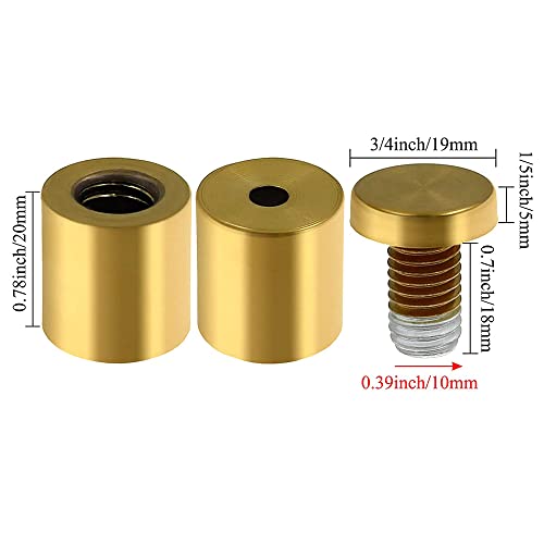 Povxlum 24 Pcs 3/4 in x 1 in Stainless Steel Standoff Screws, Wall Mounting Hardware - Image 4