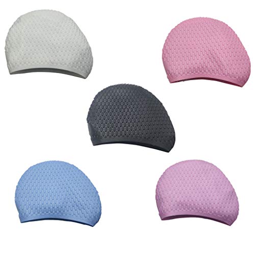 Touca de Natação Waterdrop Homens Mulheres Elastic silicone à prova d'água Orelhas Cabelo Comprido