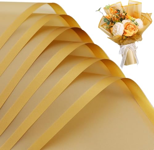 Papier d'emballage floral doré de luxe BEISHIDA imperméable pour bouquets de Noël