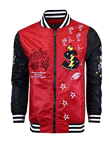 Image of SCREENSHOT Hip-Hop Urban NYC Fashion Bomber Jacket - Modern Outdoor Lightweight Streetwear Graffiti Print Zip Up Top