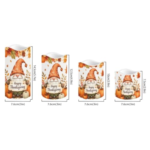 Image of Cardinal Christmas Electric Flameless Candles Set of 4 | Xmas Poinsettia Flameless Candle Set with Timer, Battery Operated, Fake Candles for Living Room, Table Centerpieces