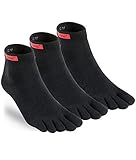Injinji Mens Sport Sock (Black, Medium) (3 Pack)