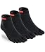Injinji Mens Sport Sock (Black, Large) (3 Pack)
