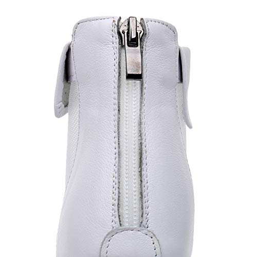 ANUFER Women's Elegant Block Heel Ankle Boots Breathable Mesh Hollowed-out Summer Booties Pumps4