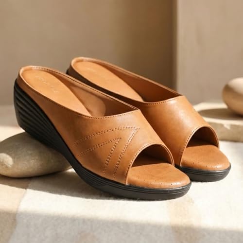 Image of TRASE Wedges for Women | Stylish Sandals for Woman | 2 Inch Wedge Heel Footwear | Ladies Office Wear