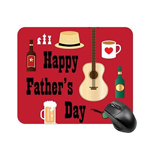Glad fars dag gitarr kaffemugg öl musmatta skrivbord datortillbehör tavla dekor kontorsmaterial