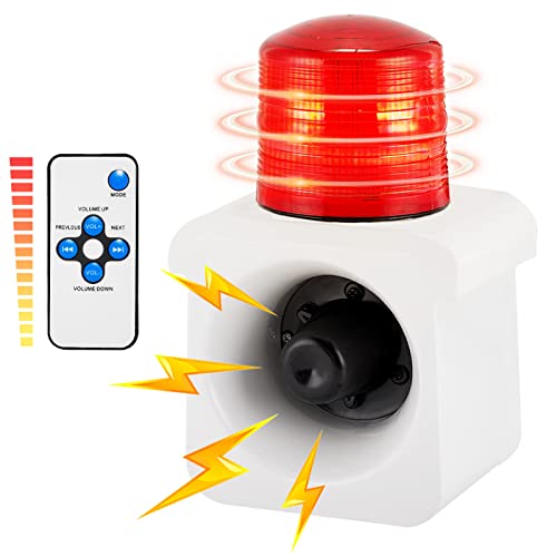 Industrial Sound Light Alarm Infrared Remote Outdoor Alarm Siren 120Db Security Siren Horn Alarm Waterproof Emergency Strobe Warning Light 110V #TOP4