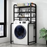 ✅ Caractéristiques clés :Structure en métal épais noir, traité anti-rouille et ultra résistantAucun montage requis : se plie et se déplie en quelques secondes3 niveaux de rangement aérés et accessiblesCompatible avec les machines à laver standards (hauteur libre 86,5 cm)Design compact avec coins arrondis, idéal pour salle de bain ou buanderie?️ Descriptif complet :Une étagère noire solide, pratique et sans montage pour la buanderie**Cette étagère de rangement pliable 3 niveaux en métal noir est