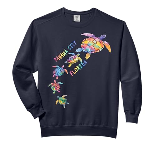 Panama City Florida Sea Turtle Lover Beach Vacation Comfort Colors Adult Sweatshirt