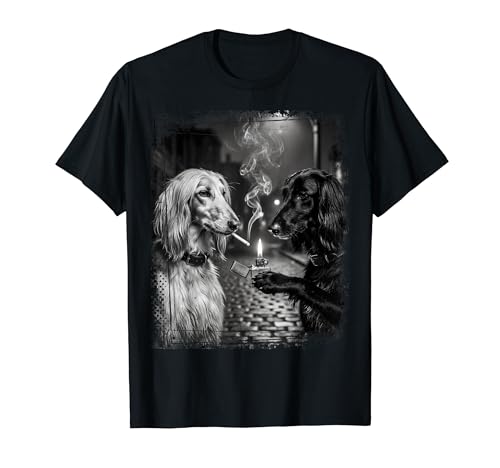 Edgy Afghan Hounds �X���[�L���O �u���b�N �z���C�g �h�b�O T�V���c