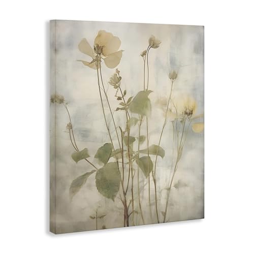 Soft Botanicals Floral Pattern, 16 x 20 Inch Canvas Wall Art by Stupell Industries - Used condition - Image 3