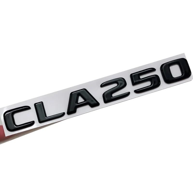 Logotipo CLA250 negro 3D para renovar el portón de Mercedes Benz en concentraciones
