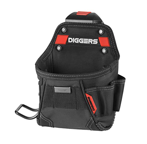 Diggers Tools - Allrounder M Werkzeugtasche - [ Profi Quick Klik System ] Flexibel Kombinierbare Werkzeugtasche Gürtel - Hochwertige Gürteltasche Werkzeug für Elektriker, Dachdecker & Zimmerer