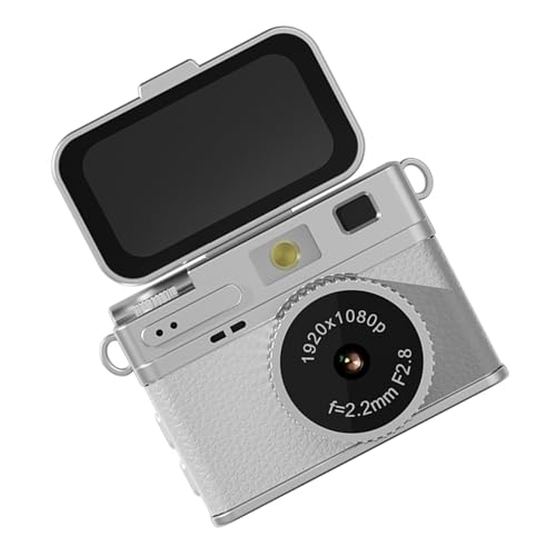 Appareil photo vintage avec écran retourné de 3,7 cm pour photographie et vidéo de poche
