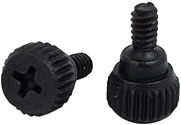 Sourcingmap PC Computer Case Metal Thumbscrews Thumb Screws Black 20pcs