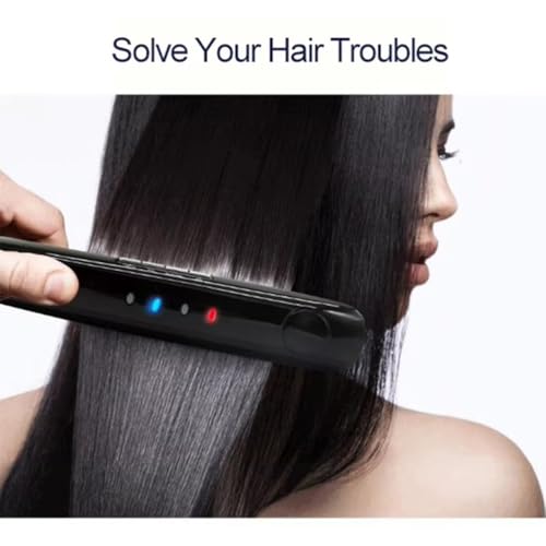Plancha profesional portátil para cabello con luz roja y azul miniatura 7