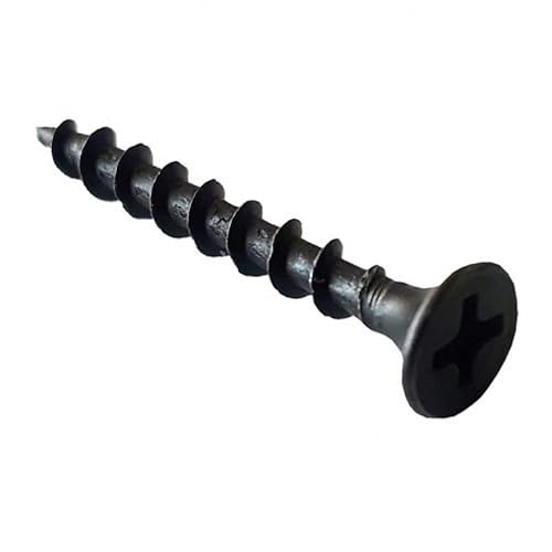John George Coarse Drywall Screws - Black Phosphate - Box of 1000 (3.5 x 50mm)
