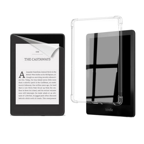 Capa Transparente para Kindle Paperwhite 12/2024 + Película Protetora SA568B/SA569P Signature Tela 7