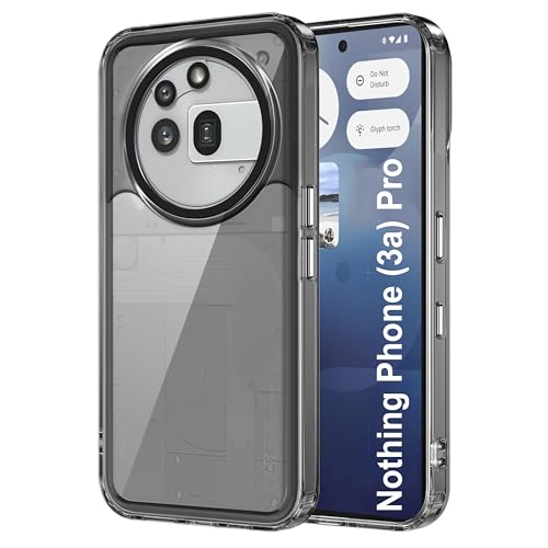 Image of Zapcase Back Case Cover for Nothing Phone (3a) Pro | Compatible for Nothing Phone (3a) Pro Back Cover | Case Cover with Camera Protection | (TPU + PC | Translucent Black)