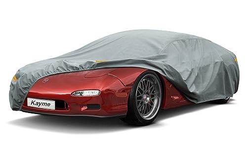 Image of Kayme Heavy Duty Car Cover Custom Fit Mazda RX-7 RX7 RX-8 RX8 (1979-2012) Waterproof All Weather for Automobiles, Full Exterior Covers Sun Rain UV Protection.