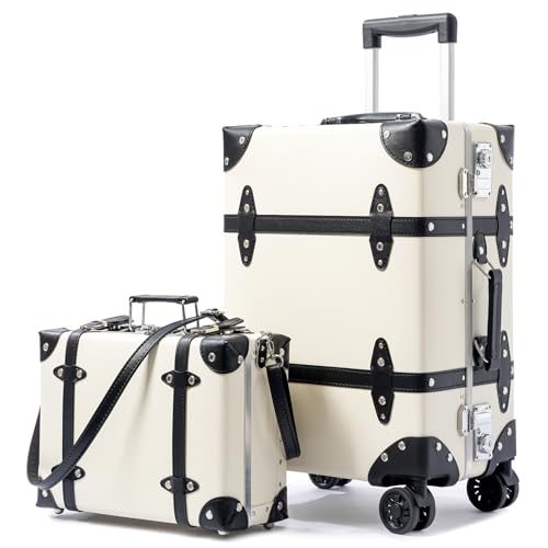 Universal Trotter Vintage PU Leather Luggage Set 20"+12