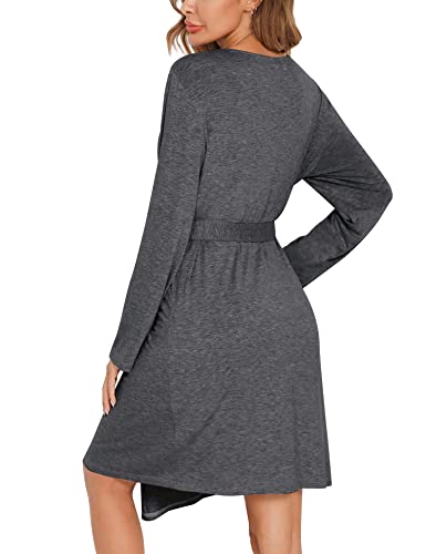 Swomog Womens Maternity Robe 2 Piece Nursing Nightgown For Breastfeeding 3 In 1 Labor Delivery Nursing Dress Lace Bathrobe #TOP5
