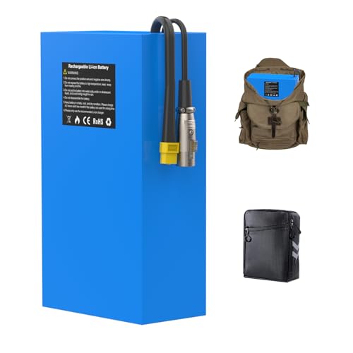 【UK WAREHOSUE】24V 36V 48V 52V 60V 72V E-Bike Battery Pack Lithium-ion for 500W 700W 900W 1000W 1500W 1800W 2000W 2600W 3000W 3300W Motor With BMS Protection PVC Waterproof (PVC-72V20AH (BMS:60A))