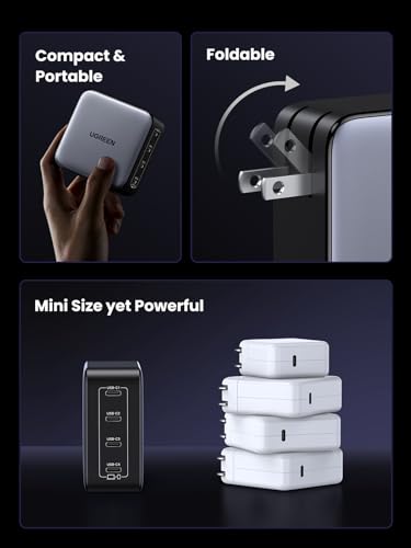 Image of UGREEN Nexode 100W GaN USB C Wall Charger, 4-Port Type-C Fast Charger Compatible with MacBook Pro /Air, Dell XPS, iPhone 17 /16 /15 Series, Galaxy S25 /S24, Pixel 10 /9, iPad Air, Steam Deck