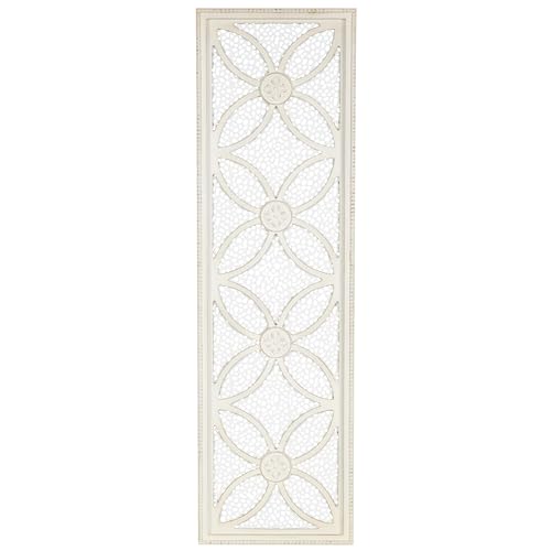 Deco 79 Wooden Floral Home Wall Decor Panel Wall Sculpture