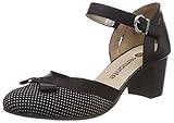 Verstellbares Ristriemchen Remonte Damen D0808 Knöchelriemchen, Schwarz (Schwarz/Weiß/Schwarz 02), 41 EU