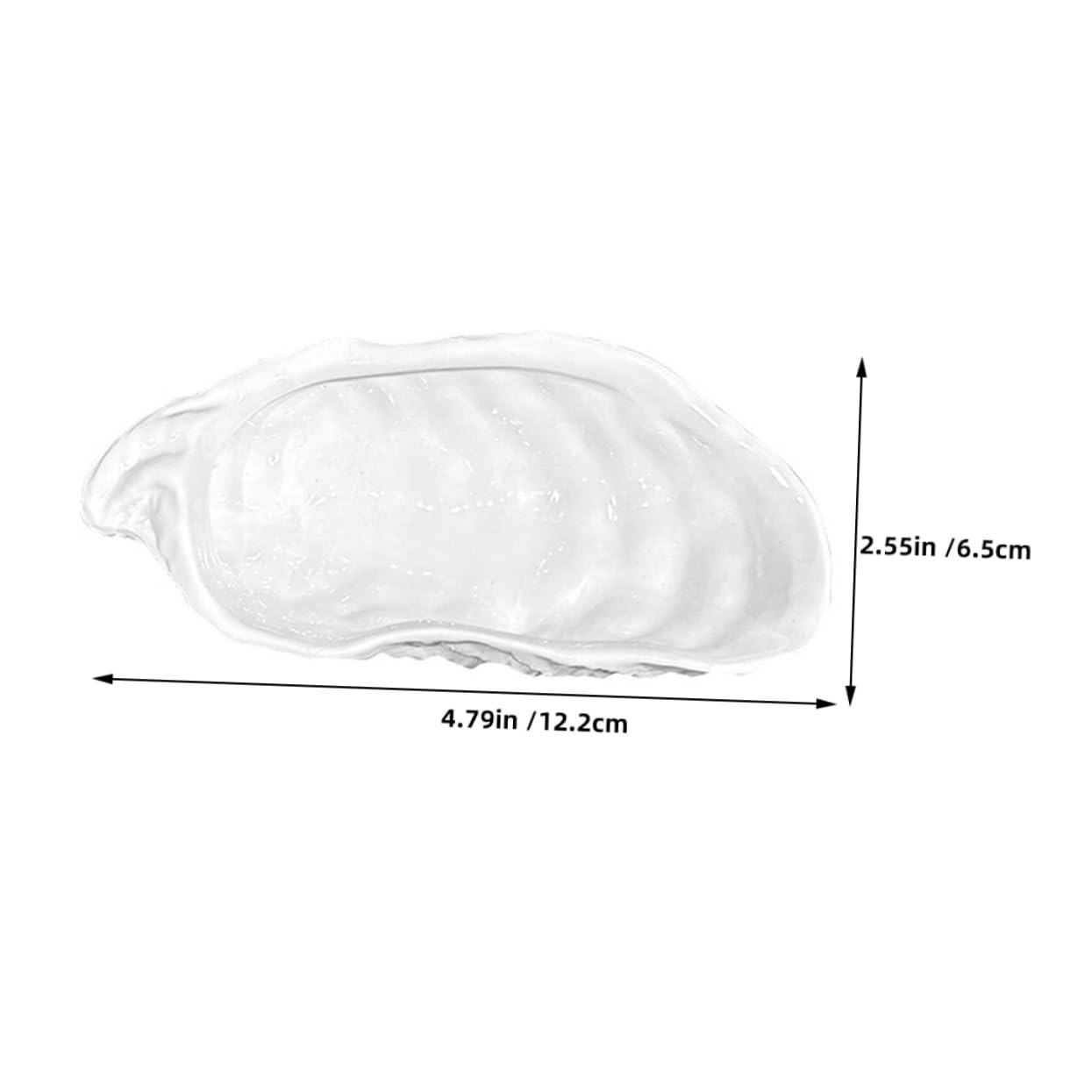 Cabilock Unique Ceramic Oyster Plate Platter for Sushi Appetizers Snack Organizer Sophisticated Tableware
