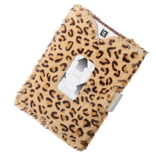 Image of LLH Leather Trifold Wallet - RFID Blocking with Stainless Steel Locking Clip Wallet, Minimalist Front Pocket RFID Blocking Credit Card Holder (Leopard)