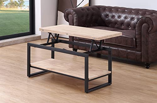 Table basse relevable extensible PEGANE pour manger confortablement dans son canapé - 3