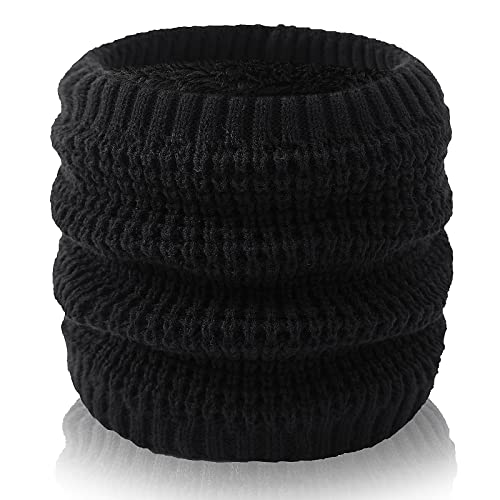 TAGVO Calentador de Cuello Vellón, Invierno Calentador de Cuello Doble Capa, Calentador de Cuello Bufanda Cálido, Multifuncional Invierno Cuello de Esquí a Prueba