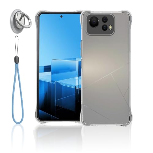 For ASUS Zenfone 12 Ultra �P�[�X �S���� �N���A �ی�J�o�[ �ԍڃz���_�[�Ή� YANMONGI �����O�t�� �X�^���h�@�\ �G�A�o�b�O �X�}�z�P�[�X �ϏՌ� TPU �o���p�[ �X�N���[�� & �J�����ی� �����h�~ ���^ �y�� �S��