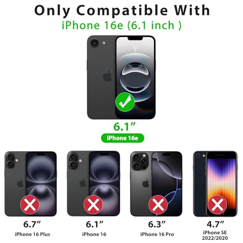 Image of Tobfit Magnetic Case for iPhone 16e Compatible with Mag Safe, Translucent Matte Back Slim Shockproof Phone Cover for iPhone 12 16e