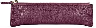 Londo Zippered Genuine Leather Pen and Pencil Case Cosmetic Pouch