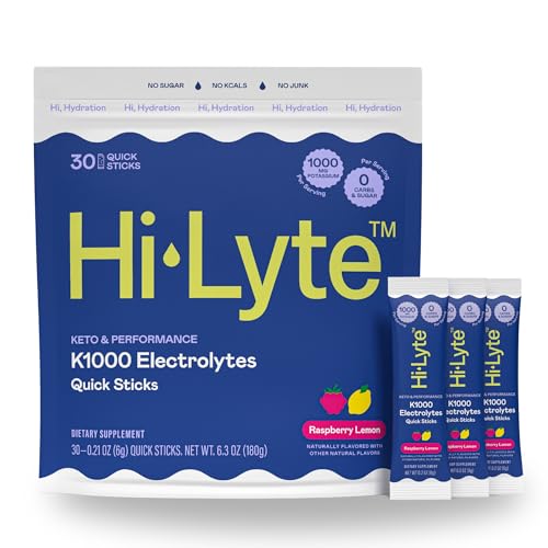 Image of Hi-Lyte K1000 Electrolytes Powder Packets Raspberry Lemon, 30 Servings