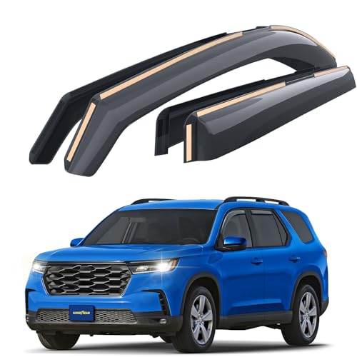 Goodyear Shatterproof in-Channel Window Deflectors for Honda Pilot 2023-2026, Rain Guards, Window Visors for Cars, Vent Deflector, Car Accessories, 4 pcs - GY008076 by Goodyear - Used condition - US$84.88