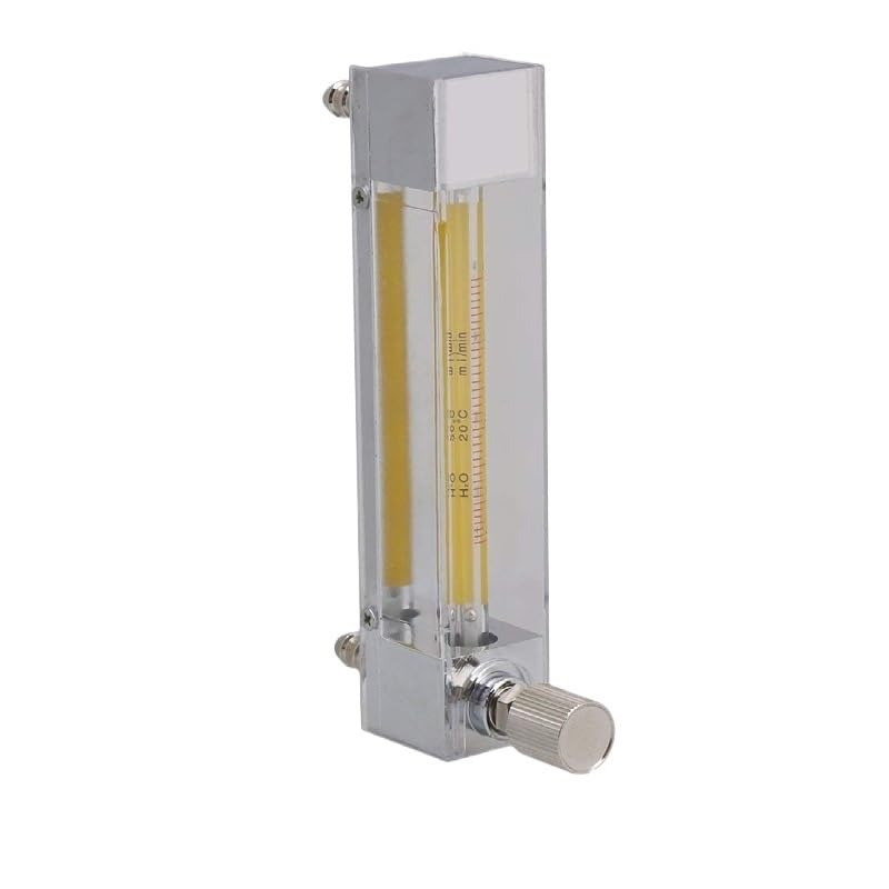 Caudalímetro de agua líquida con tubo de plástico transparente LZB-3 de 4-40 ml/min con conector de manguera de metal de 8 mm