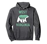 Cute West Virginia Mountains WV Retro Bears Pullover Hoodie
